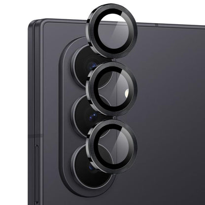 For Samsung Galaxy Z Fold7 5G NORTHJO Camera Lens Protector CD Metal Ring Tempered Glass Film(Black) - For Samsung by NORTHJO | Online Shopping UK | buy2fix