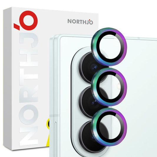 For Samsung Galaxy Z Fold7 5G NORTHJO Camera Lens Protector CD Metal Ring Tempered Glass Film(Colorful) - For Samsung by NORTHJO | Online Shopping UK | buy2fix