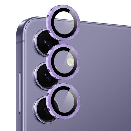 For Samsung Galaxy S25 FE 5G NORTHJO Camera Lens Protector CD Metal Ring Tempered Glass Film(Purple) - For Samsung by NORTHJO | Online Shopping UK | buy2fix