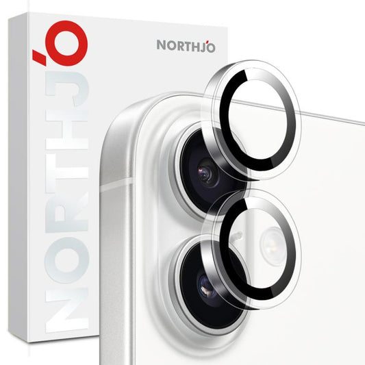 For iPhone 16 / 16 Plus NORTHJO Camera Lens Protector Clear Ring Tempered Glass Film(Clear) - iPhone 16 Plus Tempered Glass by NORTHJO | Online Shopping UK | buy2fix