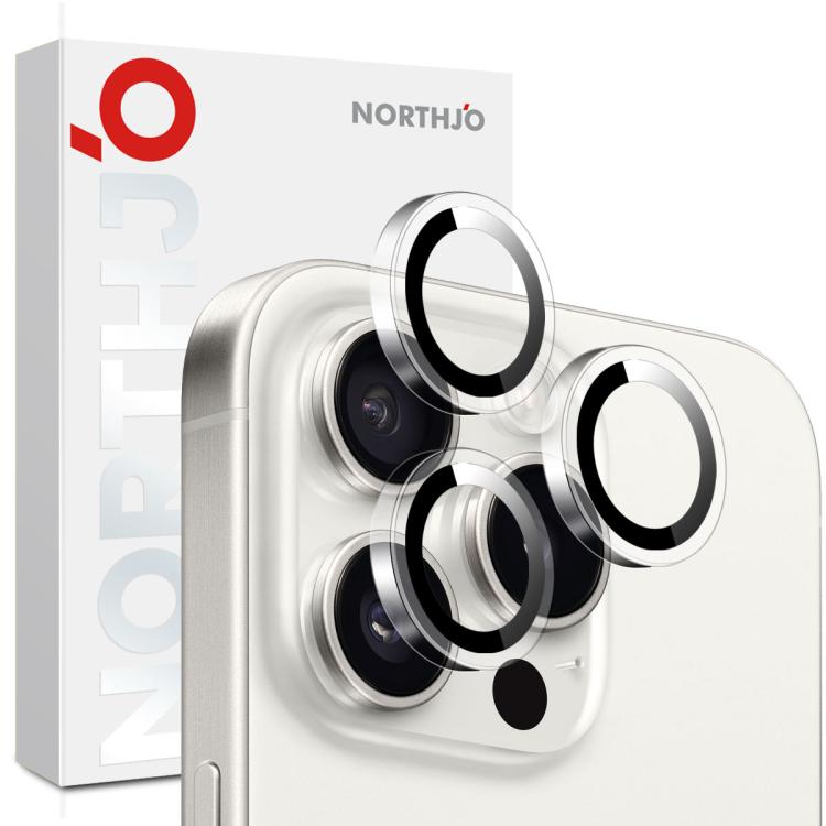 For iPhone 16 Pro / 16 Pro Max NORTHJO Camera Lens Protector Clear Ring Tempered Glass Film(Clear) - iPhone 16 Pro Max Tempered Glass by NORTHJO | Online Shopping UK | buy2fix