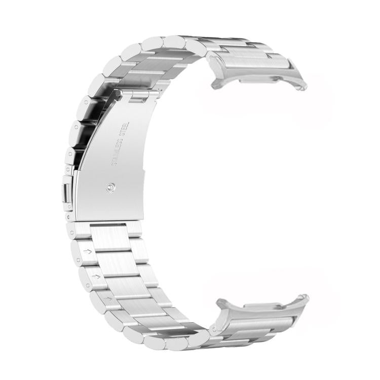 For Samsung Galaxy Watch8 / Watch8 Classic Three Beads Stainless Steel Watch Band with Removal Tool(Silver) - Watch Bands by buy2fix | Online Shopping UK | buy2fix