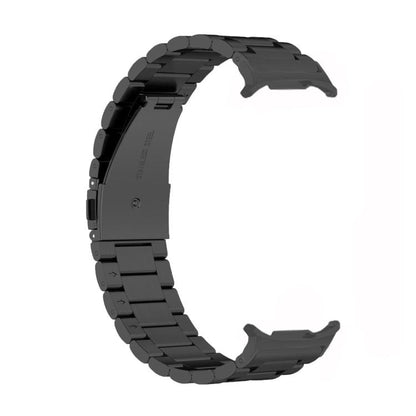 For Samsung Galaxy Watch8 / Watch8 Classic Three Beads Stainless Steel Watch Band with Removal Tool(Black) - Watch Bands by buy2fix | Online Shopping UK | buy2fix