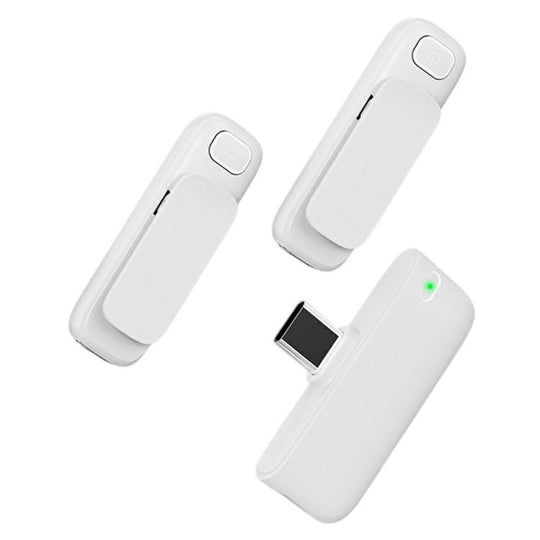 M6 2 Microphone + 1 Receiver Wireless Microphone AI Noise Reduction Live Streaming Mic(White)