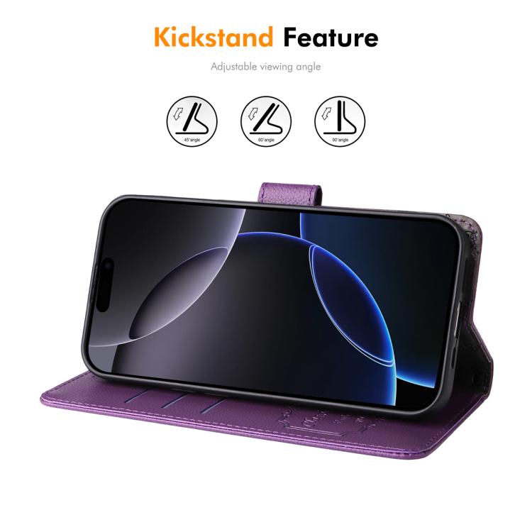 For iPhone 16 Pro Max ENKAY RFID Blocking Wallet Kickstand Litchi Texture Leather Phone Case(Brown) - iPhone 16 Pro Max Cases by ENKAY | Online Shopping UK | buy2fix