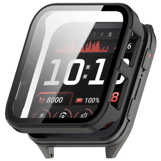 For Garmin Venu X1 Tempered Film Integrated PC Watch Protective Cover(Black)