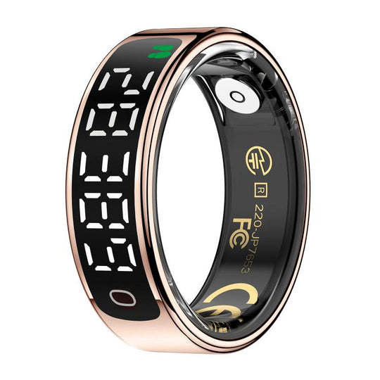 R13 SIZE 9 Smart Ring, Support Heart Rate / Blood Oxygen / Sleep Monitoring / Motion Sensing Game(Rose Gold)