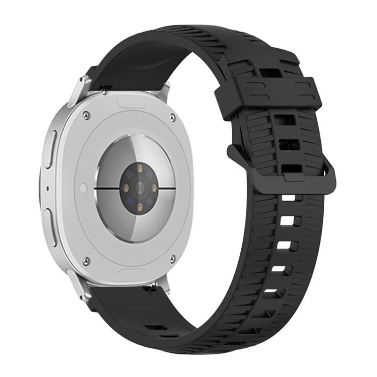 For Samsung Galaxy Watch8 / Watch8 Classic Tire Texture Silicone Watch Band(Black) - Watch Bands by buy2fix | Online Shopping UK | buy2fix