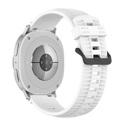 For Samsung Galaxy Watch8 / Watch8 Classic Tire Texture Silicone Watch Band(White) - Watch Bands by buy2fix | Online Shopping UK | buy2fix