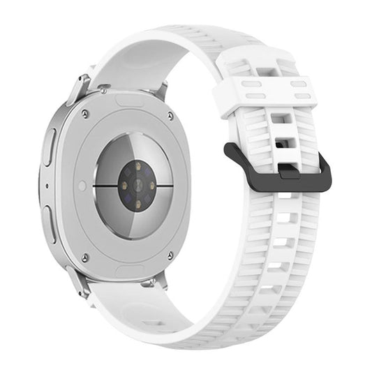 For Samsung Galaxy Watch8 / Watch8 Classic Tire Texture Silicone Watch Band(White) - Watch Bands by buy2fix | Online Shopping UK | buy2fix