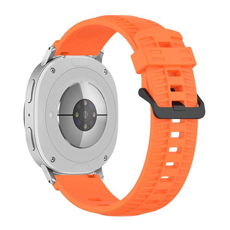 For Samsung Galaxy Watch8 / Watch8 Classic Tire Texture Silicone Watch Band(Orange) - Watch Bands by buy2fix | Online Shopping UK | buy2fix