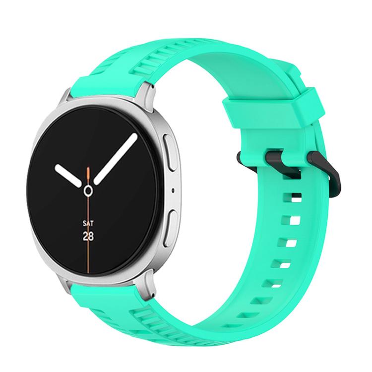 For Samsung Galaxy Watch8 / Watch8 Classic Tire Texture Silicone Watch Band(Teal Blue) - Watch Bands by buy2fix | Online Shopping UK | buy2fix