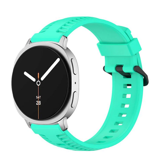 For Samsung Galaxy Watch8 / Watch8 Classic Tire Texture Silicone Watch Band(Teal Blue) - Watch Bands by buy2fix | Online Shopping UK | buy2fix