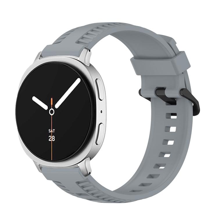 For Samsung Galaxy Watch8 / Watch8 Classic Tire Texture Silicone Watch Band(Gray) - Watch Bands by buy2fix | Online Shopping UK | buy2fix