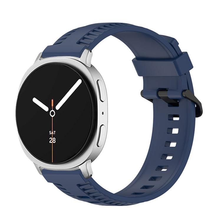For Samsung Galaxy Watch8 / Watch8 Classic Tire Texture Silicone Watch Band(Navy Blue) - Watch Bands by buy2fix | Online Shopping UK | buy2fix