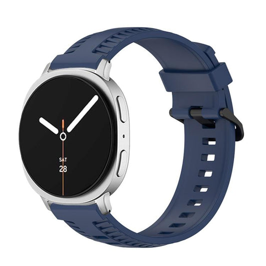 For Samsung Galaxy Watch8 / Watch8 Classic Tire Texture Silicone Watch Band(Navy Blue) - Watch Bands by buy2fix | Online Shopping UK | buy2fix