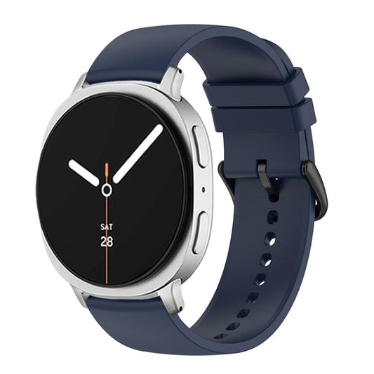 For Samsung Galaxy Watch8 / Watch8 Classic Round Tail Silicone Watch Band(Midnight Blue) - Watch Bands by buy2fix | Online Shopping UK | buy2fix