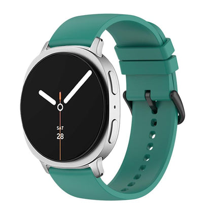 For Samsung Galaxy Watch8 / Watch8 Classic Round Tail Silicone Watch Band(Pine Green) - Watch Bands by buy2fix | Online Shopping UK | buy2fix