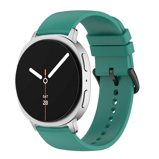 For Samsung Galaxy Watch8 / Watch8 Classic Round Tail Silicone Watch Band(Pine Green) - Watch Bands by buy2fix | Online Shopping UK | buy2fix