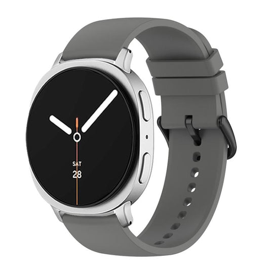 For Samsung Galaxy Watch8 / Watch8 Classic Round Tail Silicone Watch Band(Dark Gray) - Watch Bands by buy2fix | Online Shopping UK | buy2fix