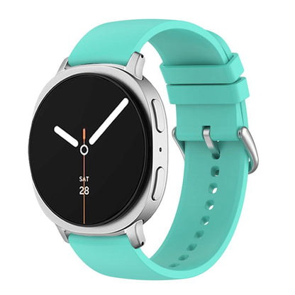 For Samsung Galaxy Watch8 / Watch8 Classic Round Tail Silicone Watch Band(Lake Blue) - Watch Bands by buy2fix | Online Shopping UK | buy2fix