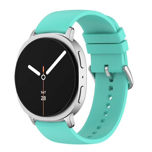For Samsung Galaxy Watch8 / Watch8 Classic Round Tail Silicone Watch Band(Lake Blue) - Watch Bands by buy2fix | Online Shopping UK | buy2fix