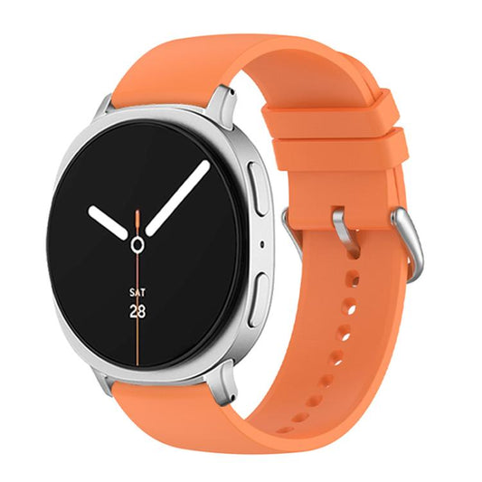 For Samsung Galaxy Watch8 / Watch8 Classic Round Tail Silicone Watch Band(Orange) - Watch Bands by buy2fix | Online Shopping UK | buy2fix