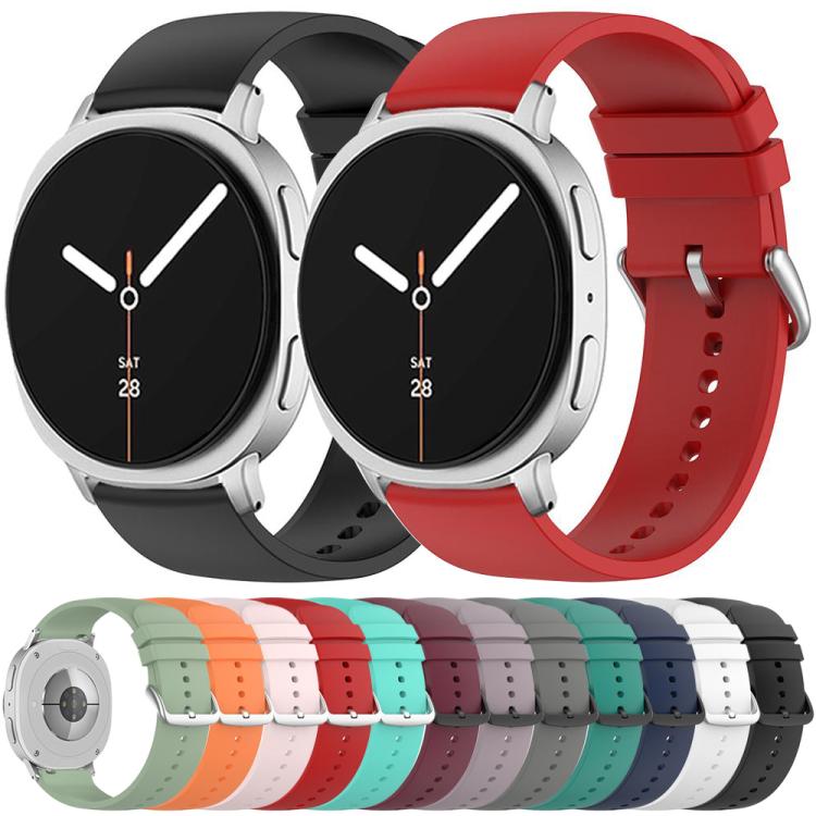 For Samsung Galaxy Watch8 / Watch8 Classic Round Tail Silicone Watch Band(Wine Red) - Watch Bands by buy2fix | Online Shopping UK | buy2fix