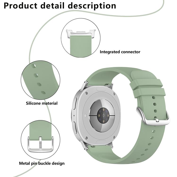 For Samsung Galaxy Watch8 / Watch8 Classic Round Tail Silicone Watch Band(Pine Green) - Watch Bands by buy2fix | Online Shopping UK | buy2fix