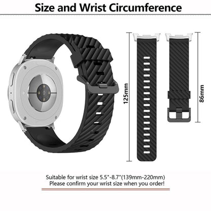 For Samsung Galaxy Watch8 / Watch8 Classic Black Buckle Spruce Silicone Watch Band(Army Green) - Watch Bands by buy2fix | Online Shopping UK | buy2fix