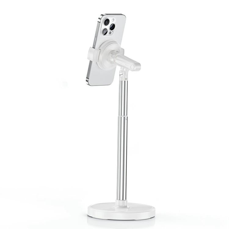 T16 Rotating Adjustable Desktop Phone Holder for Livestream Vlog Recording(White) - Desktop Holder by buy2fix | Online Shopping UK | buy2fix