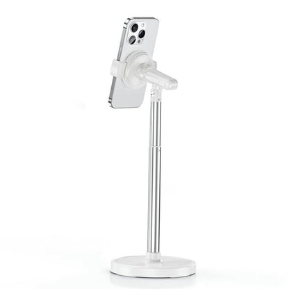 T16 Rotating Adjustable Desktop Phone Holder for Livestream Vlog Recording(White) - Desktop Holder by buy2fix | Online Shopping UK | buy2fix
