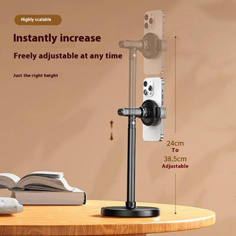 T16 Rotating Adjustable Desktop Phone Holder for Livestream Vlog Recording(White) - Desktop Holder by buy2fix | Online Shopping UK | buy2fix