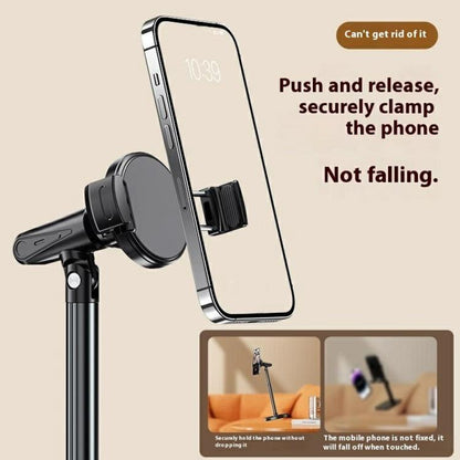 T16 Rotating Adjustable Desktop Phone Holder for Livestream Vlog Recording(White) - Desktop Holder by buy2fix | Online Shopping UK | buy2fix