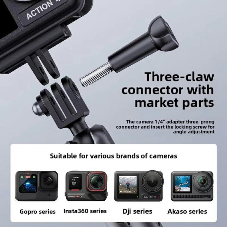 DJ-1  Car Mount Aluminum Alloy Action Camera Holder Electric Vacuum Suction Cup Bracket - Holder by buy2fix | Online Shopping UK | buy2fix