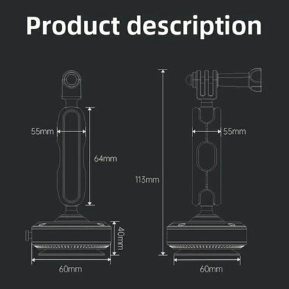 DJ-1  Car Mount Aluminum Alloy Action Camera Holder Electric Vacuum Suction Cup Bracket - Holder by buy2fix | Online Shopping UK | buy2fix