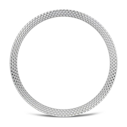 For Samsung Galaxy Watch8 40mm Rhombic Texture Bezel and Wavy Grain Stitched Color Buckle Silicone Watch Band(Light Blue Silver) - Watch Bands by buy2fix | Online Shopping UK | buy2fix