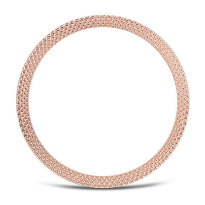 For Samsung Galaxy Watch8 40mm Rhombic Texture Bezel and Wavy Grain Stitched Color Buckle Silicone Watch Band(Pink Rose Gold) - Watch Bands by buy2fix | Online Shopping UK | buy2fix