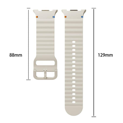 For Samsung Galaxy Watch8 40mm Speed Bezel and Wavy Grain Stitched Color Buckle Silicone Watch Band(Pink Silver) - Watch Bands by buy2fix | Online Shopping UK | buy2fix