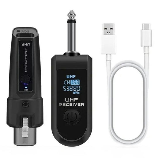K1 For Handheld Dynamic Mic Wired to Wireless Microphone Converter, 1 Transmitter + 1 Receiver