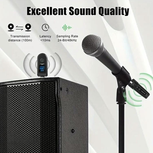 K1 For Handheld Dynamic Mic Wired to Wireless Microphone Converter, 1 Transmitter + 1 Receiver - Microphone by buy2fix | Online Shopping UK | buy2fix