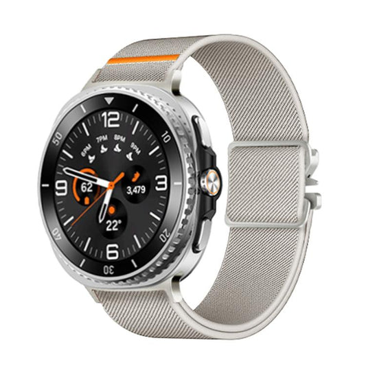For Samsung Galaxy Watch8 / Watch8 Classic Parachute Buckle Stretch Nylon Watch Band(Starlight) - Watch Bands by buy2fix | Online Shopping UK | buy2fix