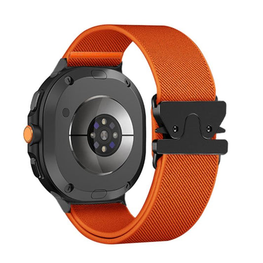 For Samsung Galaxy Watch8 / Watch8 Classic Parachute Buckle Stretch Nylon Watch Band(Orange) - Watch Bands by buy2fix | Online Shopping UK | buy2fix
