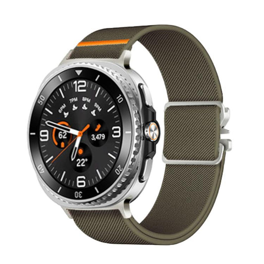 For Samsung Galaxy Watch8 / Watch8 Classic Parachute Buckle Stretch Nylon Watch Band(Army Green) - Watch Bands by buy2fix | Online Shopping UK | buy2fix