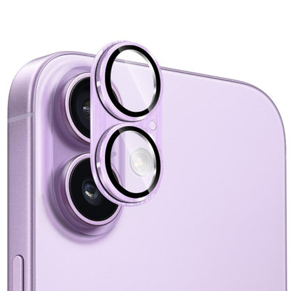 For iPhone 17 ENKAY Anti-reflection Camera Lens Brushed Aluminium Alloy Tempered Glass Film(Light Purple) - iPhone 17 Tempered Glass by ENKAY | Online Shopping UK | buy2fix