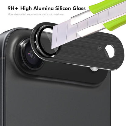For iPhone Air ENKAY Anti-reflection Camera Lens Brushed Aluminium Alloy Tempered Glass Film(Silver) - iPhone Air Tempered Glass by ENKAY | Online Shopping UK | buy2fix