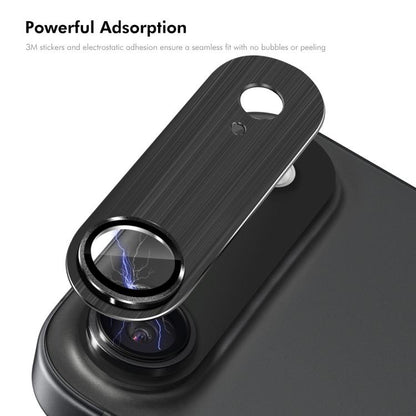 For iPhone Air ENKAY Anti-reflection Camera Lens Brushed Aluminium Alloy Tempered Glass Film(Silver) - iPhone Air Tempered Glass by ENKAY | Online Shopping UK | buy2fix