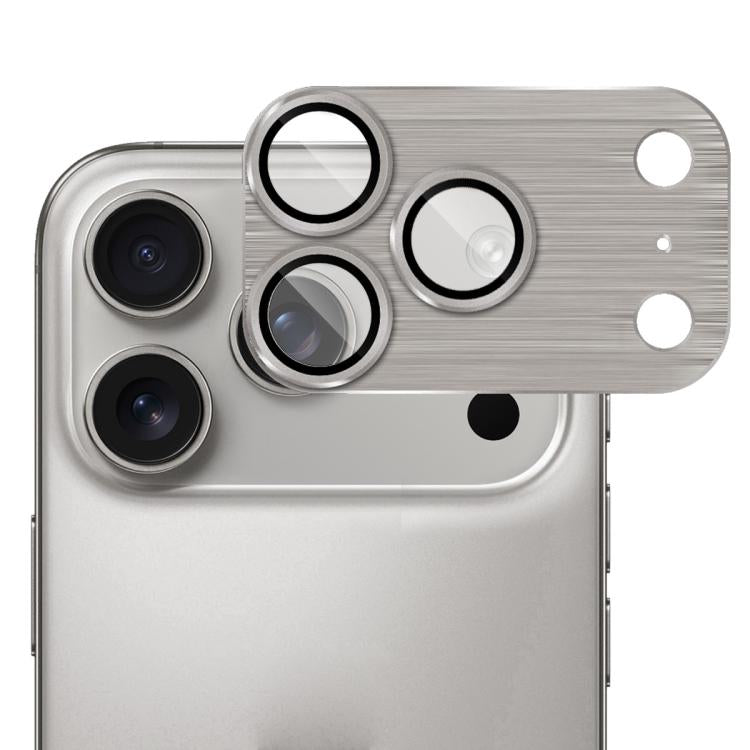 For iPhone 17 Pro ENKAY Anti-reflection Camera Lens Brushed Aluminium Alloy Tempered Glass Film(Titanium Golden) - iPhone 17 Pro Tempered Glass by ENKAY | Online Shopping UK | buy2fix