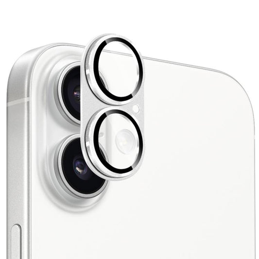 For iPhone 17 ENKAY Anti-reflection Camera Lens Frosted Armor Aluminium Alloy Tempered Glass Film(Silver) - iPhone 17 Tempered Glass by ENKAY | Online Shopping UK | buy2fix