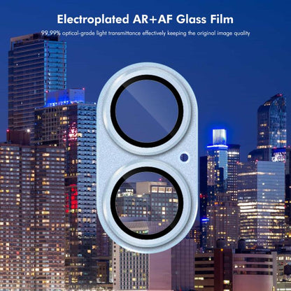 For iPhone 17 ENKAY Anti-reflection Camera Lens Frosted Armor Aluminium Alloy Tempered Glass Film(Light Blue) - iPhone 17 Tempered Glass by ENKAY | Online Shopping UK | buy2fix